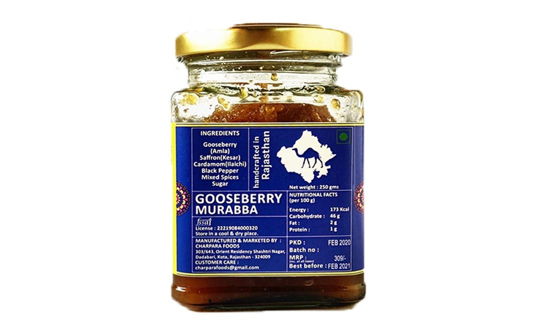 Charpara Amla Ka Murabba    Glass Jar  250 grams